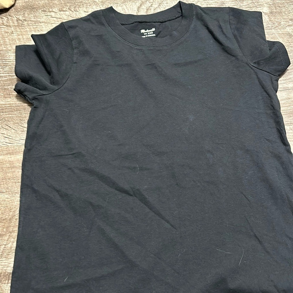 Madewell Womens Short Sleeve Crewneck T-Shirt Black Size XXS Basic Tee
